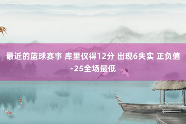 最近的篮球赛事 库里仅得12分 出现6失实 正负值-25全场最低